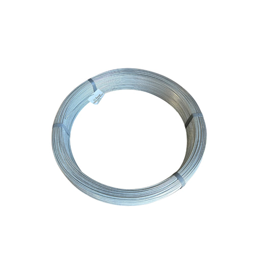 Coiled metal wire on a white background