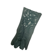 Pair of green gloves on a white background