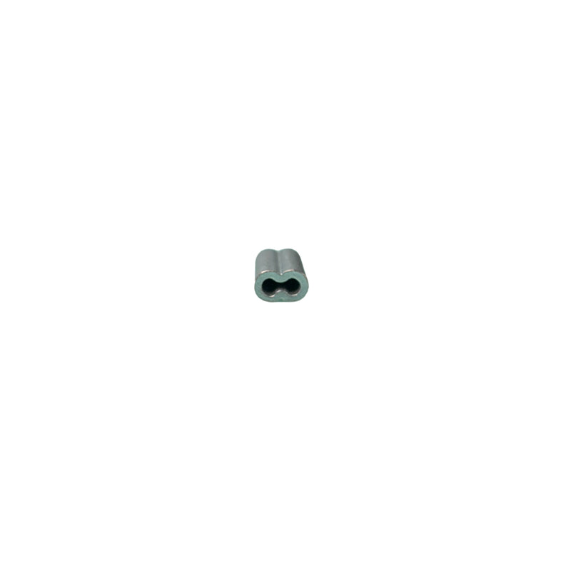 Small metallic object on a white background