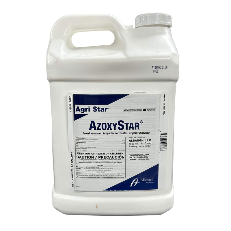 White jug with blue and white label on a white background