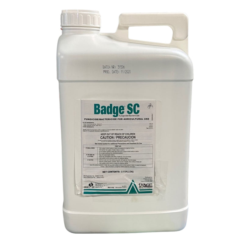 White container labeled 'Badge SC' on a white background
