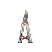 Close up of pruning lopper blade and bumpers with Bahco branding on a white background