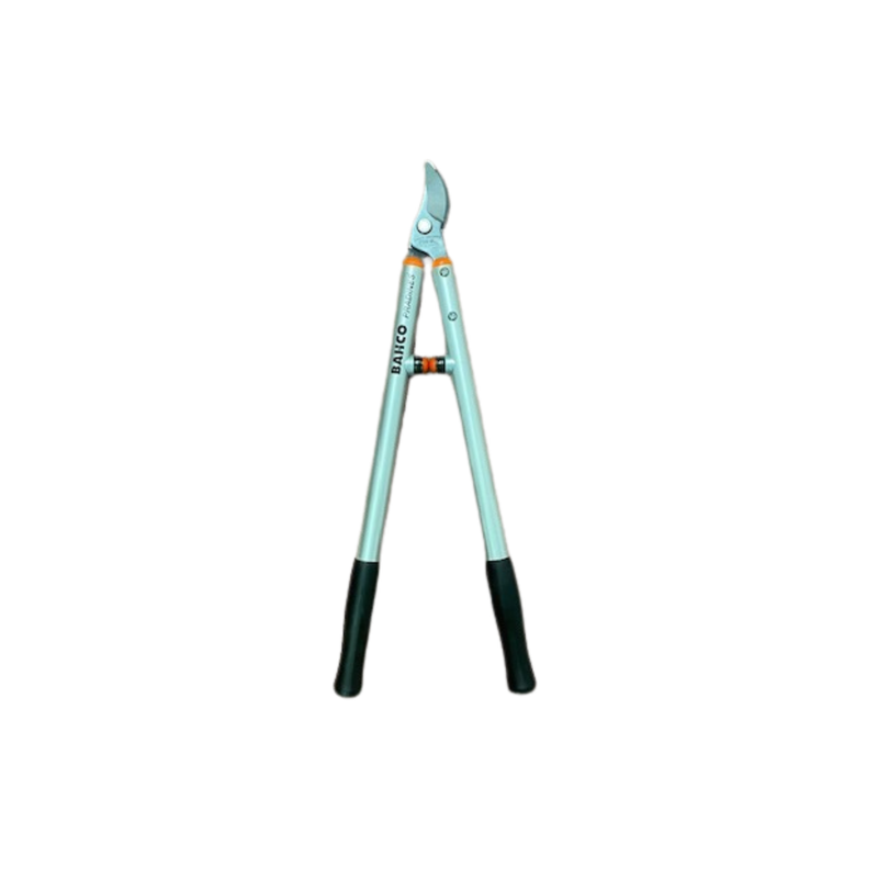 Vineyard lopper with black handles on a white background