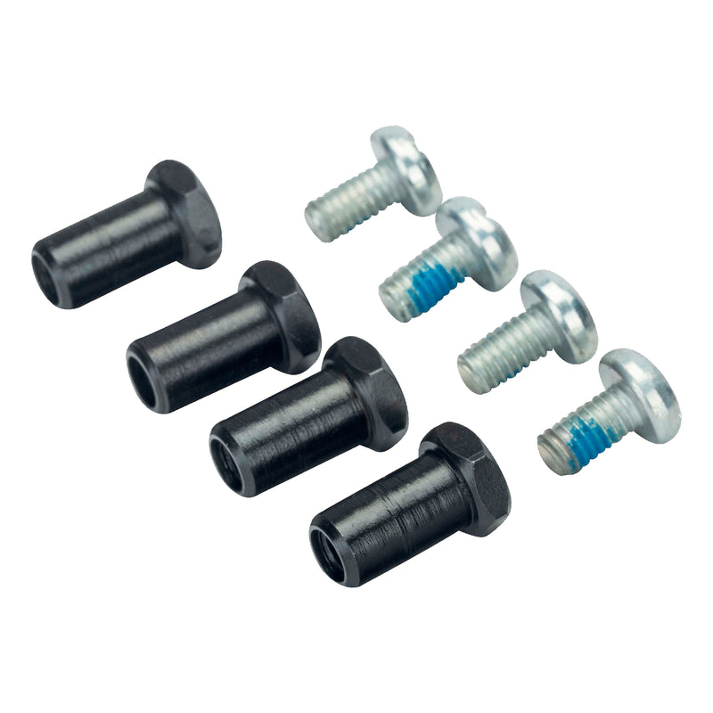 Set of screws on a white background