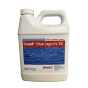 A white gallon size bottle of a quart Brandt Blue Lagoon on a white background.