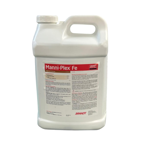 a white jug with a red and white label on a white background