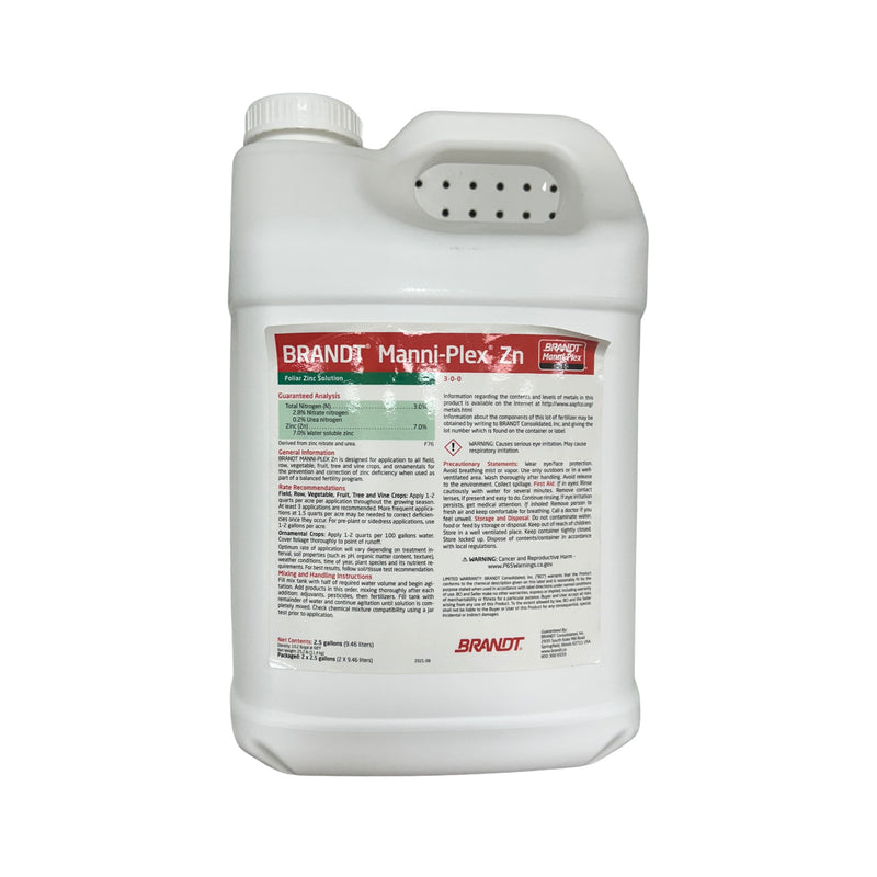 White container with 'Brandt Manni-Plex Zn' label on a white background