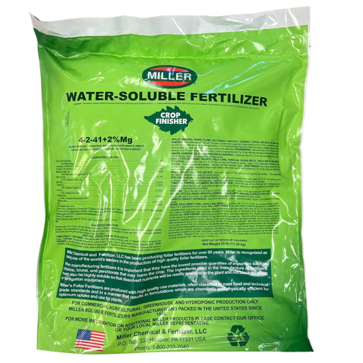 Green bag of Miller Crop Finisher on a white background