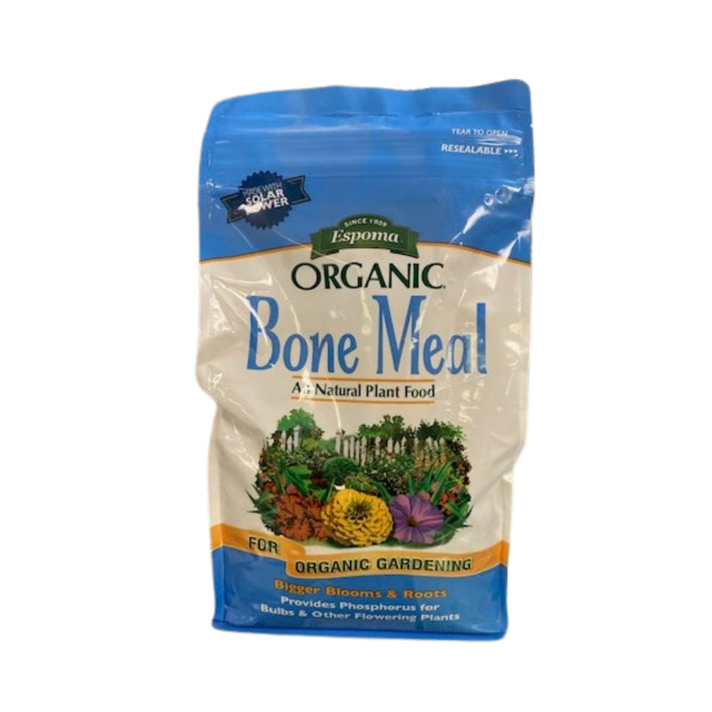 Bag of Espoma Organic Bone Meal on a white background