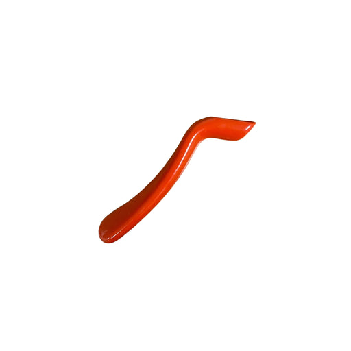 Red handle grip on a white background