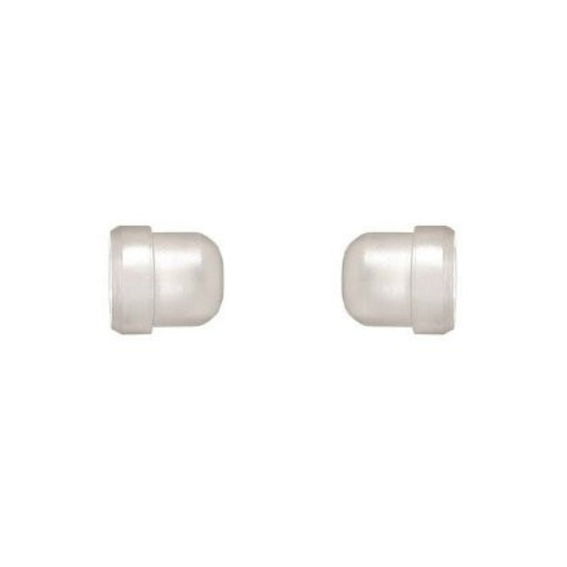 White shock absorbers on a white background