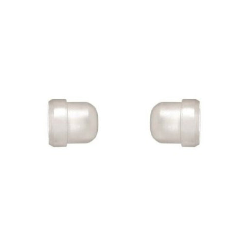 White shock absorbers on a white background