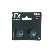 Felco shock absorbers on a black card with brand logo
