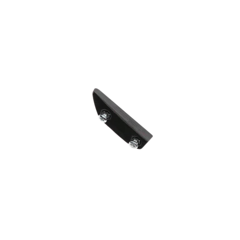 black pruning anvil with two screws against a white background