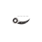 Pruning shear counter-blade with 4 rivets on a white background