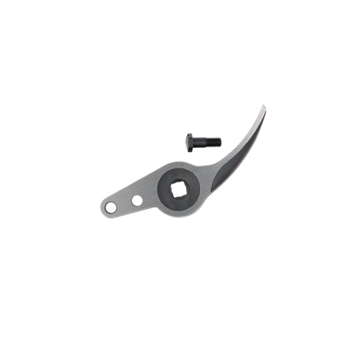 Pruning shear counter-blade with a screw on a white background