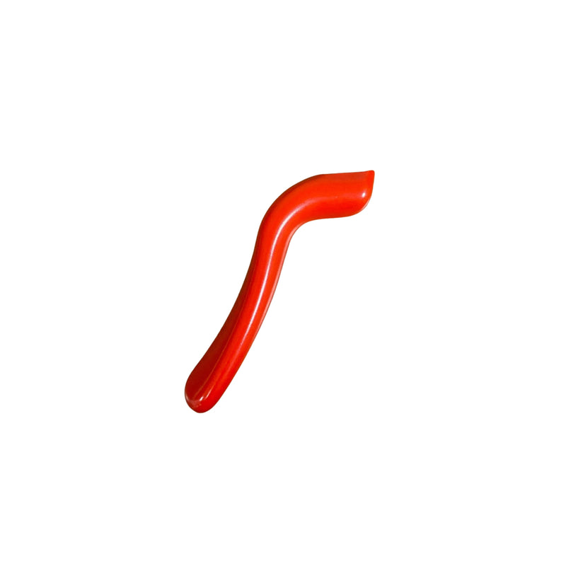 Red blade handle grip on a white background