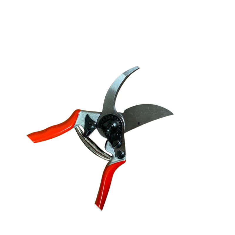a pair of Felco F11 Pruning Shears with the blade open on a white background