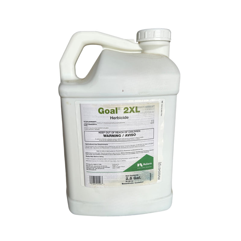 White jug with a white Goal 2XL label against a white background