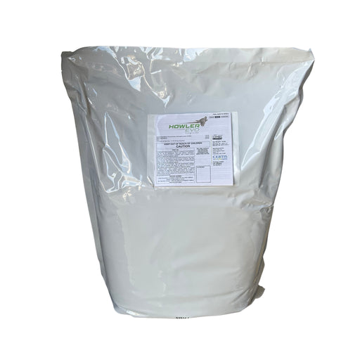 A white bag of Howler EVO with a white label and black writing against a white background