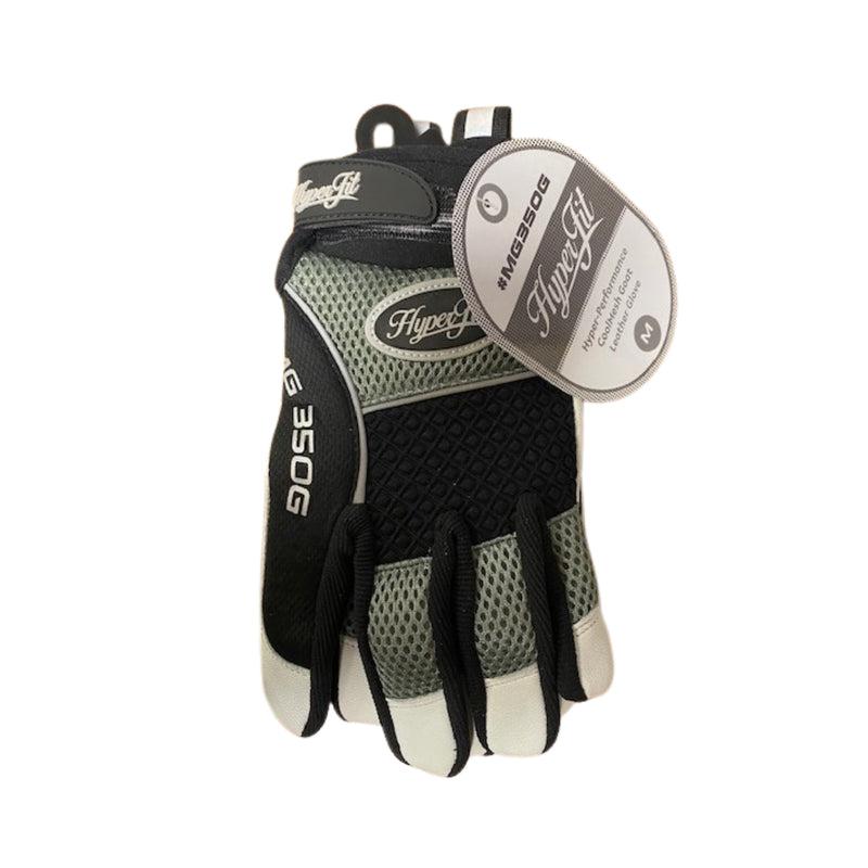 Black and white glove on a white background