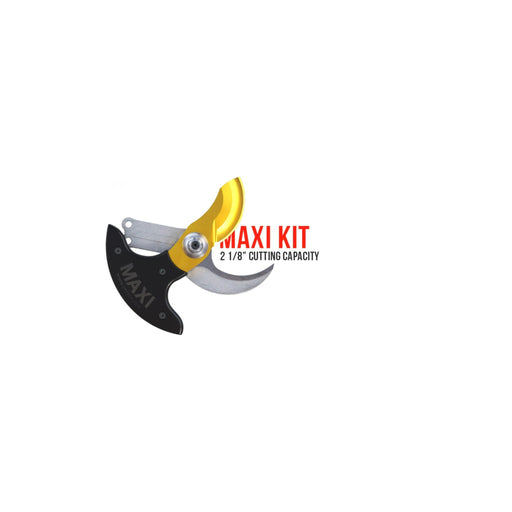 pruner blades with 'Maxi Kit' branding on a white background