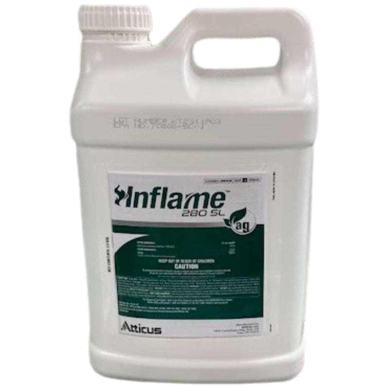 White container labeled 'Inflame 280 SL' with a green label on a white background