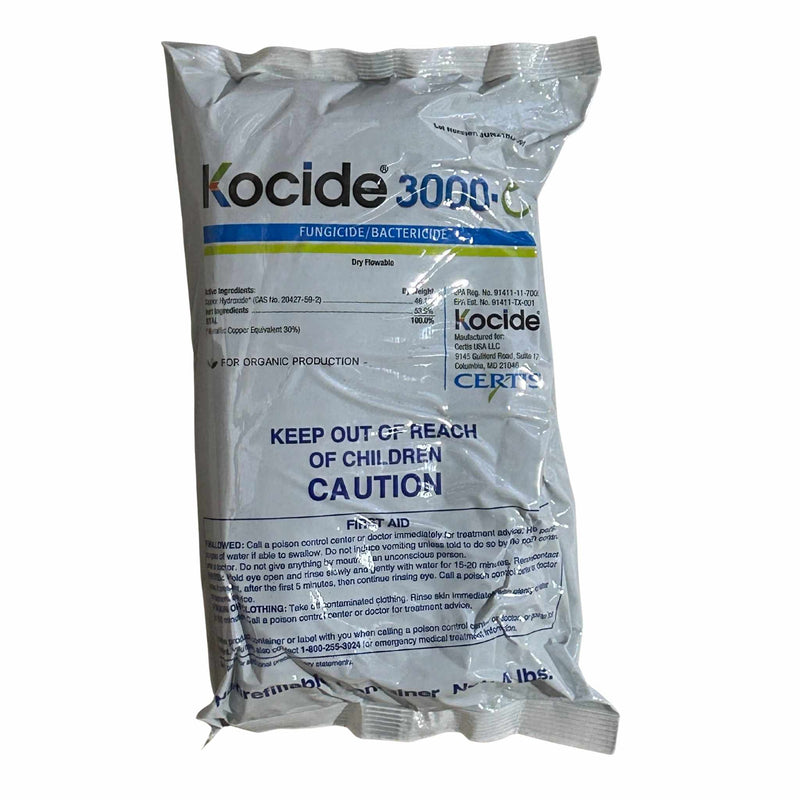 Kocide 3000-C pesticide package on a white background