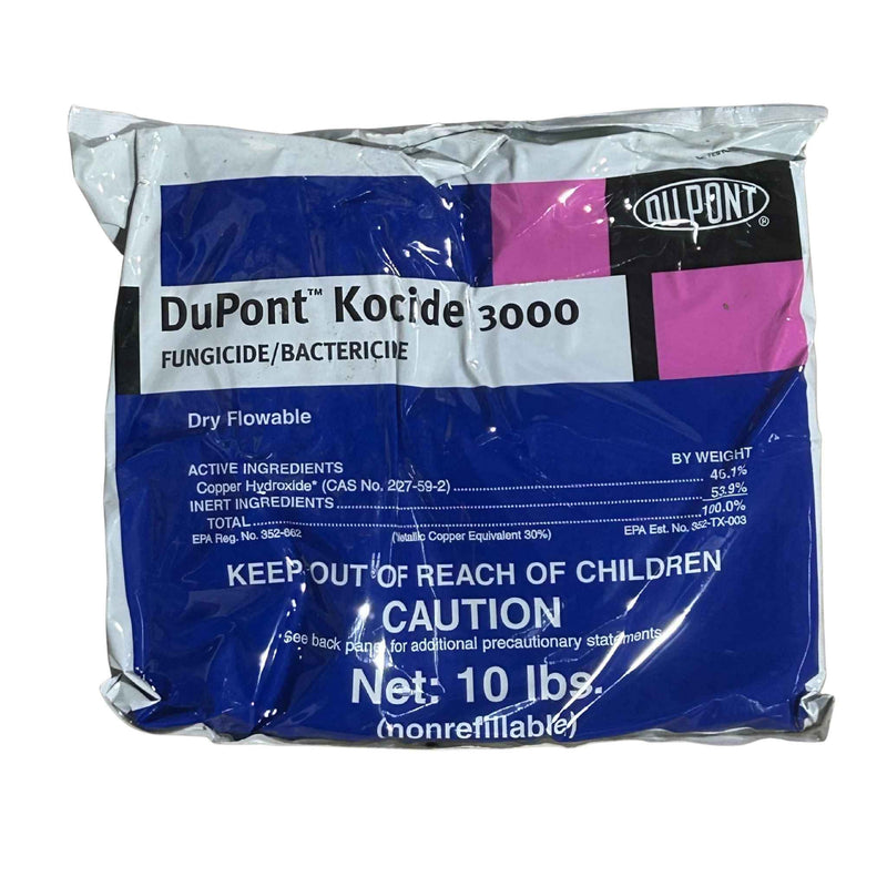 Dupont Kocide 3000 fungicide/bactericide packaging on a white background