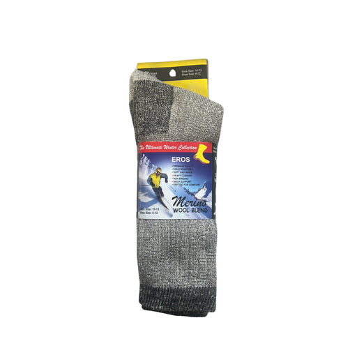 Grey and tan socks against a white background