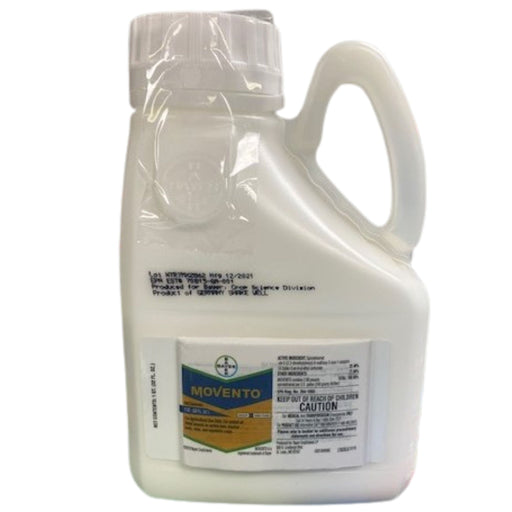 White pesticide container with 'Movento' label on a white background