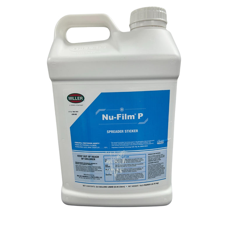 White container with blue label featuring 'Nu-Film P' on a white background