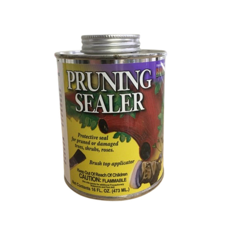 Can of pruning sealer with a white background