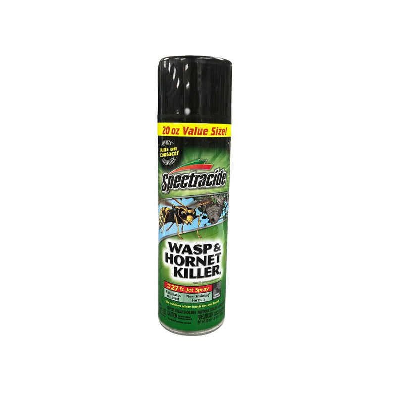 Spectracide wasp and hornet killer spray can on a white background