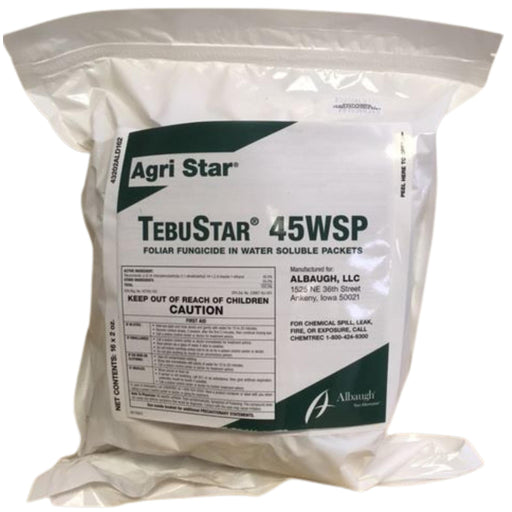Bag of Agri Star TebuStar 45WSP foliar fungicide with label