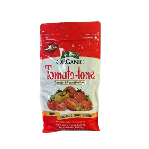 A red and white bag of Tomato Tone against a white background.