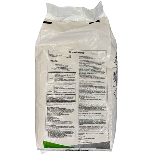 White bag with a label on a white background