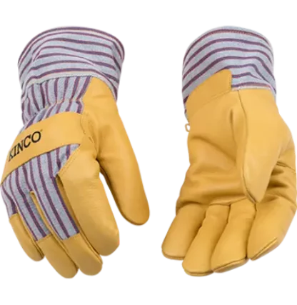 Kinco 1927 Lined Premium Grain Pigskin Palm with Safety Cuff Glove