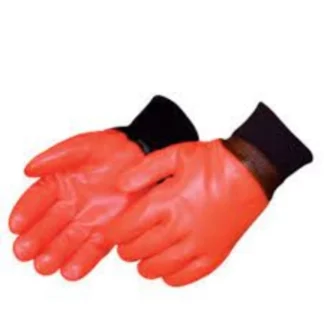 Liberty Safety Orange PVC Dipped Knit wrist Gloves