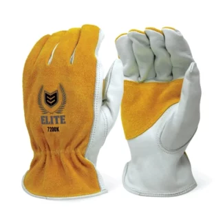 Elite Natural White Cow Grain Leather Gloves