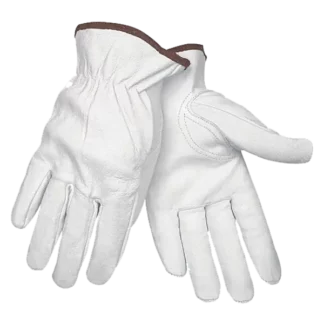 White Goatskin Drivers Glove