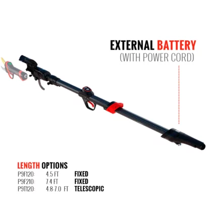 F3020 Extension Pole with Wired Battery